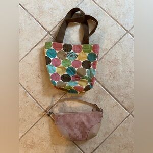 vintage y2k gently used aeropostale tote and small under the arm shoulder bag